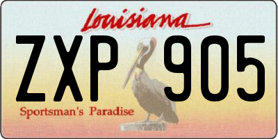 LA license plate ZXP905