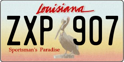 LA license plate ZXP907