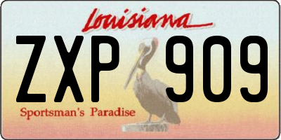 LA license plate ZXP909