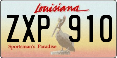 LA license plate ZXP910