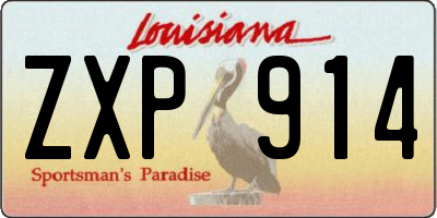 LA license plate ZXP914