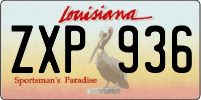 LA license plate ZXP936