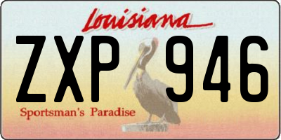 LA license plate ZXP946