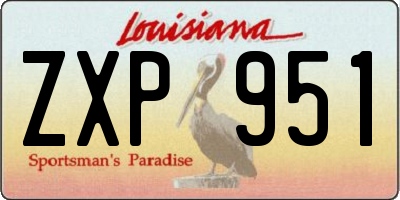 LA license plate ZXP951