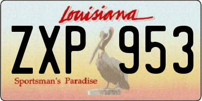 LA license plate ZXP953