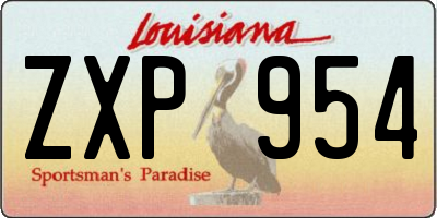 LA license plate ZXP954