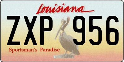 LA license plate ZXP956