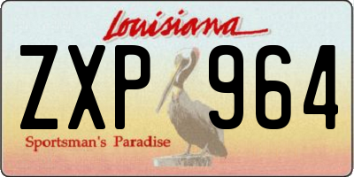 LA license plate ZXP964