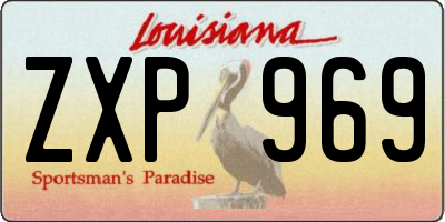 LA license plate ZXP969