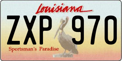 LA license plate ZXP970