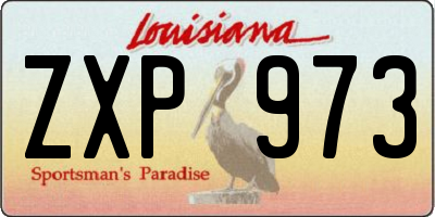 LA license plate ZXP973