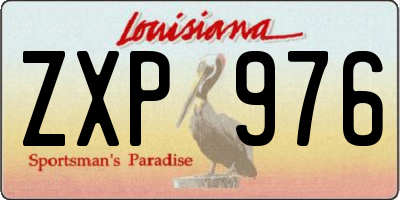 LA license plate ZXP976