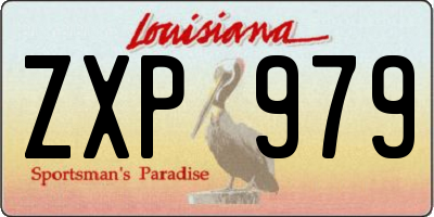 LA license plate ZXP979