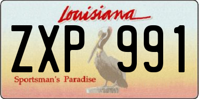 LA license plate ZXP991