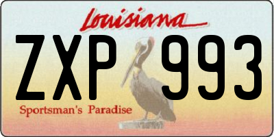 LA license plate ZXP993