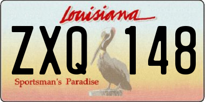 LA license plate ZXQ148