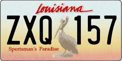 LA license plate ZXQ157