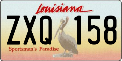 LA license plate ZXQ158