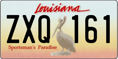 LA license plate ZXQ161