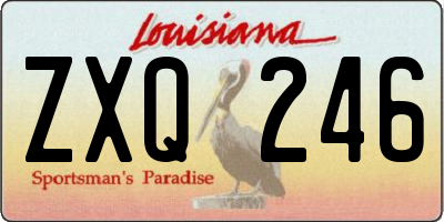 LA license plate ZXQ246