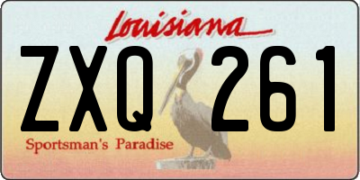 LA license plate ZXQ261