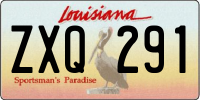 LA license plate ZXQ291