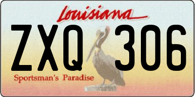 LA license plate ZXQ306