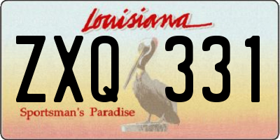 LA license plate ZXQ331
