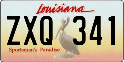 LA license plate ZXQ341