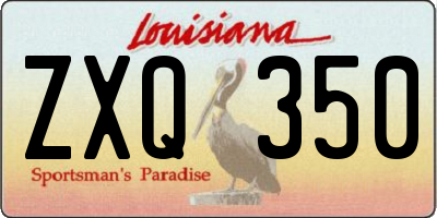 LA license plate ZXQ350