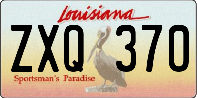 LA license plate ZXQ370