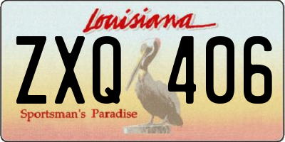 LA license plate ZXQ406