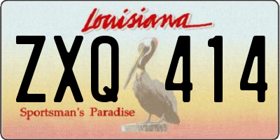 LA license plate ZXQ414