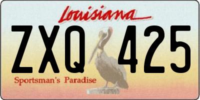 LA license plate ZXQ425