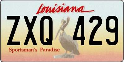 LA license plate ZXQ429