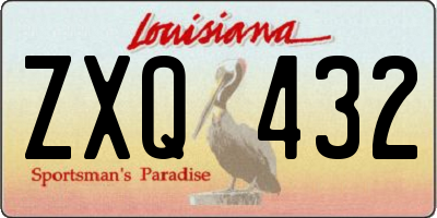 LA license plate ZXQ432