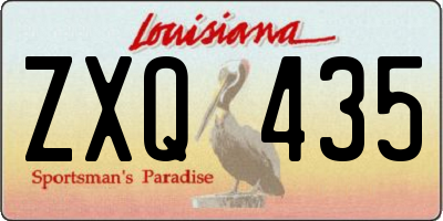 LA license plate ZXQ435