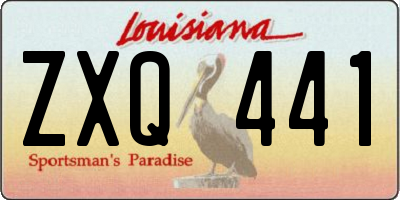 LA license plate ZXQ441