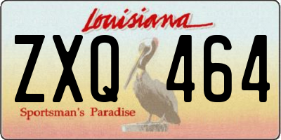 LA license plate ZXQ464