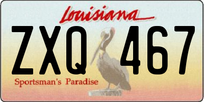 LA license plate ZXQ467