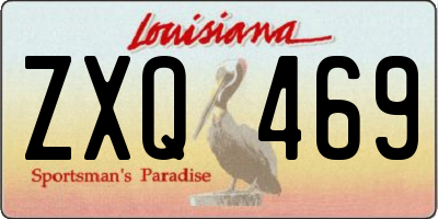 LA license plate ZXQ469