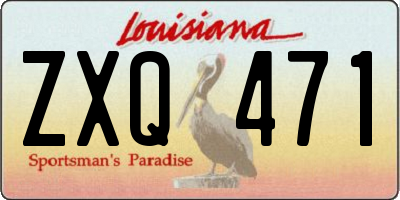 LA license plate ZXQ471