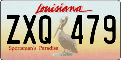LA license plate ZXQ479