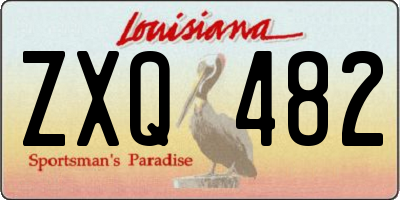 LA license plate ZXQ482