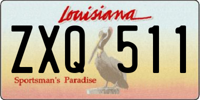 LA license plate ZXQ511