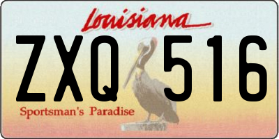 LA license plate ZXQ516