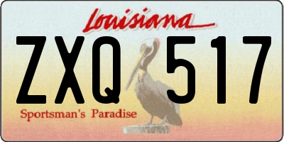 LA license plate ZXQ517