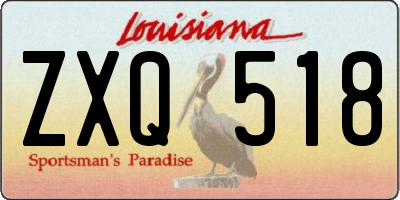 LA license plate ZXQ518