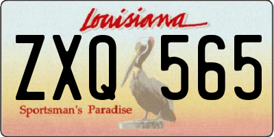 LA license plate ZXQ565