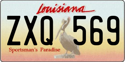 LA license plate ZXQ569